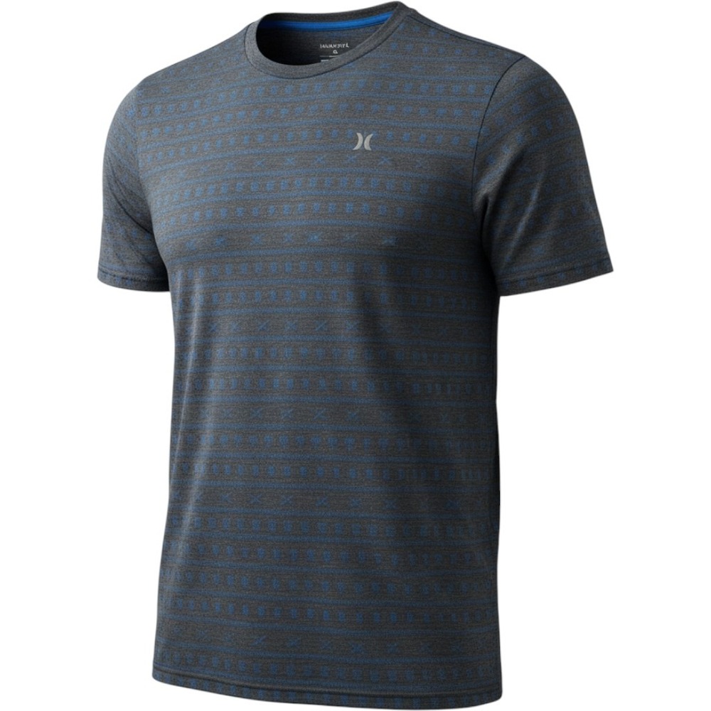 Hurley Nike Dri-FIT Printshop Crew T-Shirt Mens Medium Blue Charcoal MKT0005760